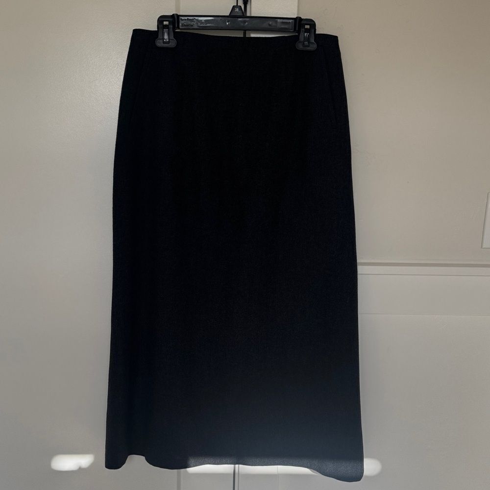 Harve Benard Classic Dark Gray Wool Maxi Skirt Fully Lined Women’s Size 12